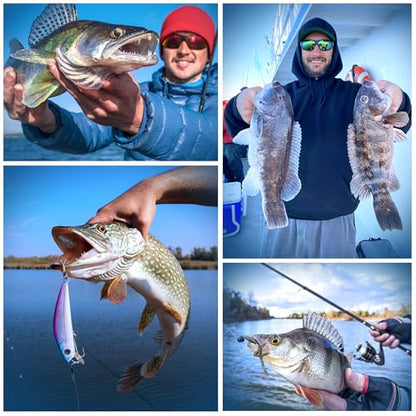 PLUSINNO Fishing Rod and Reel Combo, Telescopic Fishing Pole Kit with Spinning Reel, Tackle Box, Fishing Lures and Travel Carrying Bag, Fishing Gear Gifts for Men - color: Full Kit with Carrier Case, size: 2.4M 7.87FT