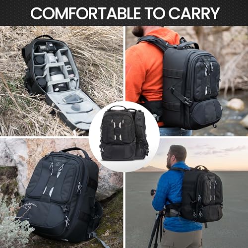 Tamrac Anvil 23 Camera Backpack for Photographers, DSLR Camera Bag with Laptop Compartment, Professional Photography Backpack, Camera Bag with Tripod Holder, Camera Carrying Case, Black - style: Anvil 23