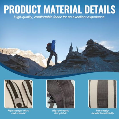 PAASTAl Backpack Straps,Relacement Adjustable Padded Shoulder Straps for Bag, with Metal/Plastic Clips. - color: Gray Plastic