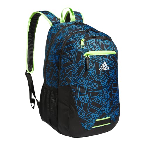 adidas Excelerator School Backpack, 33L - color: Outline Bos Toss Pulse Blue/Black/Lucid Lemon Yellow, size: OSFA
