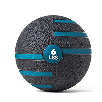 JFIT Dual Texture Medicine Ball – Weighted Exercise Ball for Strength, Core & Functional Fitness Training - style: 6lb