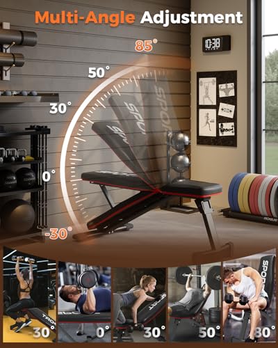 Garvee 8 in 1 Olympic Weight Bench Set with Leg Extension & Curl, Adjustable Bench Press Set with Rack, Preacher Curl Pad, Chest Fly，Lat Pulldown, Multi-Function Home Gym Strength Training Equipment
