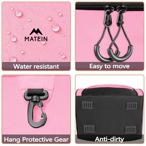 MATEIN Basketball Bag, Sturdy Soccer Bag with Ball Holder & Shoe Compartment, Large Basketball Backpack for Training Equipment, Water Resistant Sports Ball Backpack Fits Volleyball Football, Colorful - color: Black Pink - Large