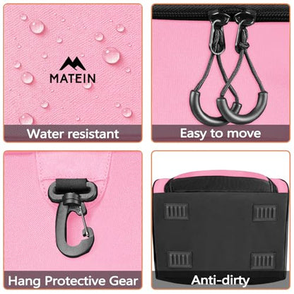 MATEIN Basketball Bag, Sturdy Soccer Bag with Ball Holder & Shoe Compartment, Large Basketball Backpack for Training Equipment, Water Resistant Sports Ball Backpack Fits Volleyball Football, Colorful - color: Black Pink - Large