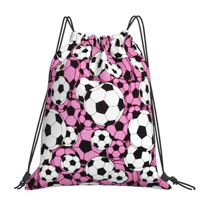 Soccer Drawstring Backpack Gym String Bag Water Resistant Drawstring Sackpack Sport For Womens Mens - color: Football3