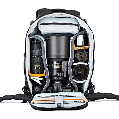 Lowepro LP37131, Flipside 500 AW II Camera Backpack, Fits Mirrorless, Compact Drone, DSLR with Lens, Extra Lenses, Black - size: BP 500 AW II