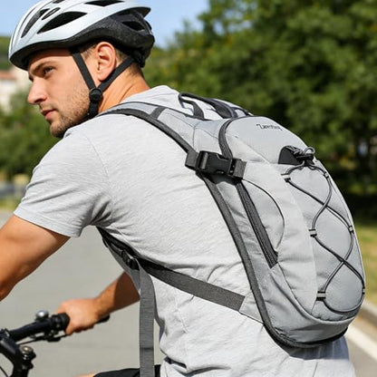 Zavothy Hydration Backpack with 2L Hydration Bladder Water Backpack for Hiking Hydration Pack for Running Cycling Hiking - color: New Gray
