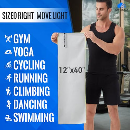 5 Pack Microfiber Gym Towels – Quick Dry, Super Absorbent, Lightweight & Compact Sweat and Workout Towels for Travel, Camping, Hot Yoga, Beach, and Sports (12 * 40" (5 Pack)) - size: 12 * 40" ( 5 Pack )