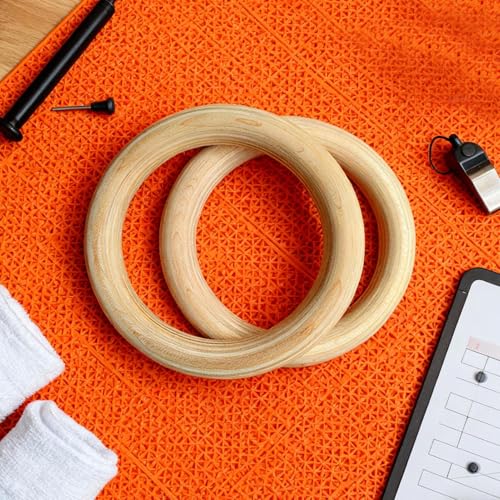 Gymnastics Rings | 2 Pieces Gymnastics Grips - Strength Training Rings - for Home Gym Fitness Exercise Playground Indoor Outdoor