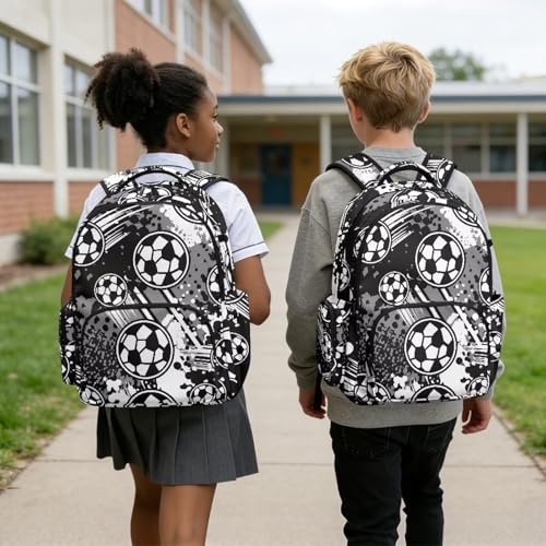 Football 17-Inch Travel Backpack Lightweight Multi-Pocket Laptop Bookbag for College Students Office Workers and Outdoor Enthusiasts - color: Football3