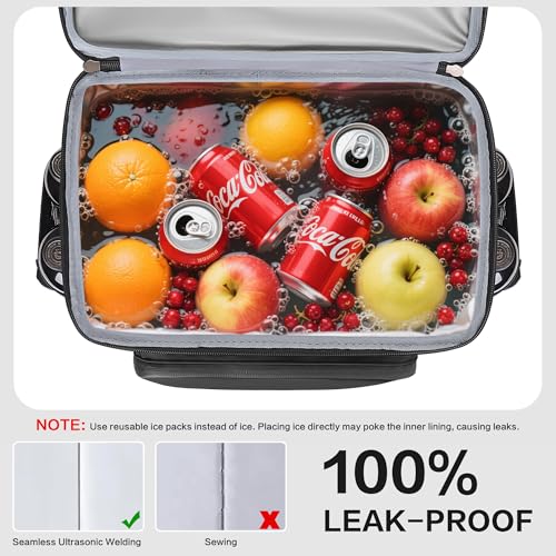 Hulongo Cooler Backpack, 30L Insulated Leakproof Soft Cooler Bag for 52 Cans, Lightweight Backpack for Beach, Picnic, Camping, Hiking, Fishing and Travel - color: Black