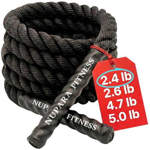 Weighted Jump Rope for Men and Women | Heavy Jump Rope for Fitness, Strength, Cardio, Muay Thai, MMA, Boxing, and Weight Loss. 2.4lb to 5lb.. - color: 2.4LB 9.2 ft