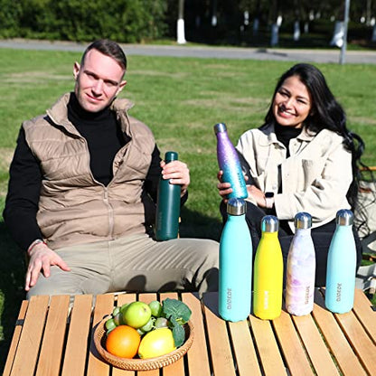 BJPKPK 17 oz Small Insulated Water Bottle, Stainless Steel, Leak Proof - color: Frozen, size: 17 Ounces