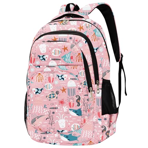 rickyh style School Backpack Travel Bag for Men & Women Lightweight College Back Pack with Laptop Compartmen - color: 07fhdsj