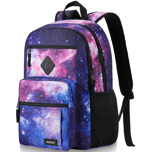 BIKROD Boys and Girls Backpack for School, Lightweight Casual High School Bookbag, Daily-use Travel Laptop Backpack for Women and Men, Fits 15.6 Inch Notebook - color: Starrysky, size: 15.6 Inches | 18 inches (height) x 12 inches (width) x 8 inches (depth