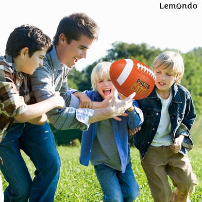 PassCatch Training Football, Enhance Passing Catching Skills, Official & Youth Size(with Pump) - style: Orange 9#(Ages 14+)