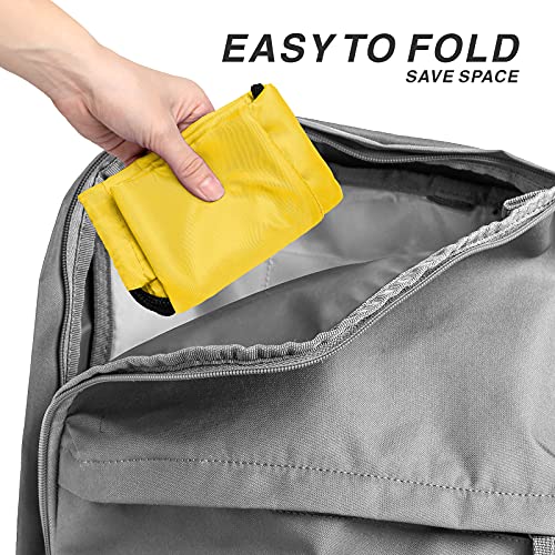 Drawstring Backpack Sports Water Resistant String Bag Sport Gym Sackpack for Women Men Large with Zipper, Yellow - color: Yellow