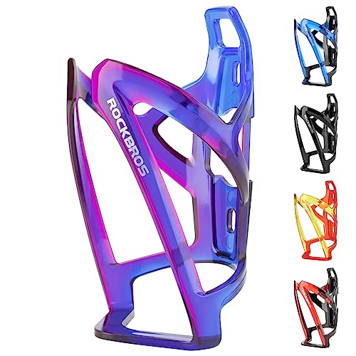ROCKBROS Bike Water Bottle Holder Ultra-Light Bicycle Bottle Cages with Screws Tool, Universal Bike Cup Holder Rack for Road MTB Bikes… - color: Purple-Blue, size: Standard