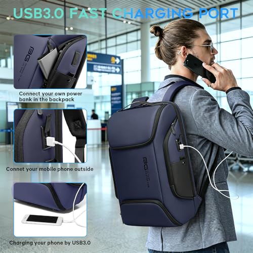 FUTURE AESTHEICS Business Laptop Smart backpack Can Hold 15.6 Inch Laptop Commute Backpack Carry on bag for men and women - color: Blue
