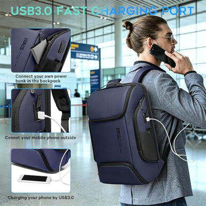 FUTURE AESTHEICS Business Laptop Smart backpack Can Hold 15.6 Inch Laptop Commute Backpack Carry on bag for men and women - color: Blue