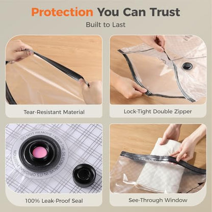 Nicetree 17-Pack Vacuum Bags for Travel with Rechargeable Pump, 3 Sizes - style: 17 Combo Set