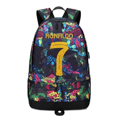 Soccer Player 7 Ball Storage Backpack Sports Equipment Depositary Multifunctional Bag For Men Women - color: Red - 1