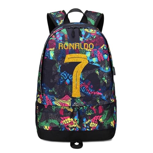 Soccer Player 7 Ball Storage Backpack Sports Equipment Depositary Multifunctional Bag For Men Women - color: Red - 1