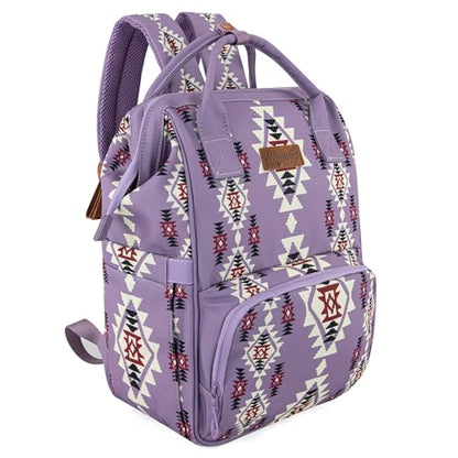 Montana West Wrangler Callie Diaper Bag Backpack with Stroller Straps Multifunction Baby Travel Bag WG2204-9110LV - color: Lilac