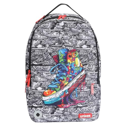 Graffiti Backpack, Designer Laptop Backpack for 15.6 Inch Work,Water Resistant Backpack Computer Bag (KickArt) - color: Kickart
