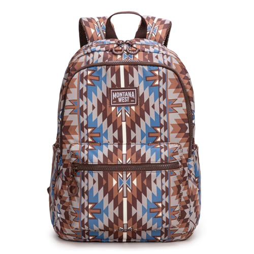 Montana West Backpack Purse for Women Western Aztec Backpack Purse Lightweight Casual Daypack for Travel - color: Coffee