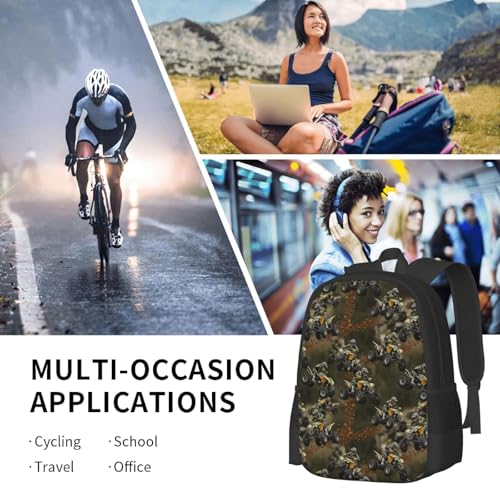 Lightweight Polyester Daypack Dirt Quad Bike Off Road, Anti Theft Large Capacity Travel Hiking Backpack Unisex Carry On Bag for Outdoor Commute Business Use - color: Design (241)
