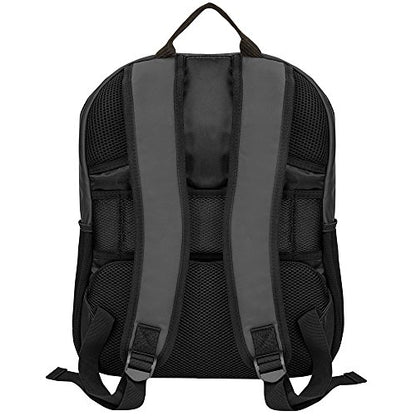 15 Inch Laptop Backpack for School College Office, Gray & Orange | Organized Compartments, Anti-Theft Back Pocket, Padded Laptop Sleeve, Breathable Straps, Water Resistant Daypack for Men Women