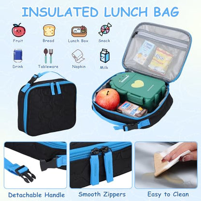 Chase Chic Toddler Backpack for Boys, Puffer Cute Lightweight Preschool Backpack with Lunch Box Set for Daycare Travel Kids Age 3-6,Black Shark - color: Black Shark
