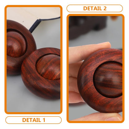 Handheld Wooden Massage Ball Small Round Hand Massager for Muscle Tension Relief Stress Relaxation Portable 2.04In Smooth Design