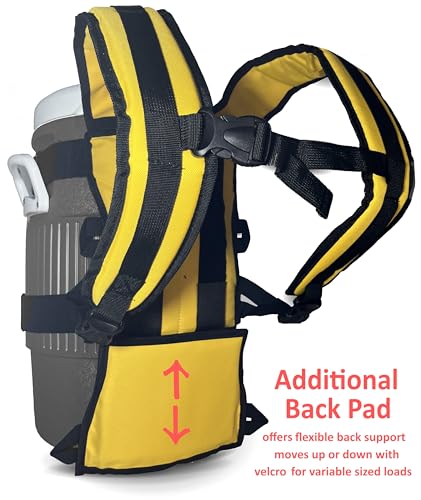 Strap Pack Backpack for Carrying Outdoor Wet Dry Vacuums or Water Coolers (Gold) - color: Gold