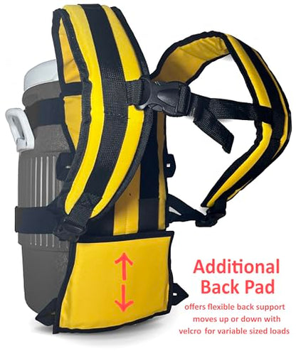 Strap Pack Backpack for Carrying Outdoor Wet Dry Vacuums or Water Coolers (Gold) - color: Gold