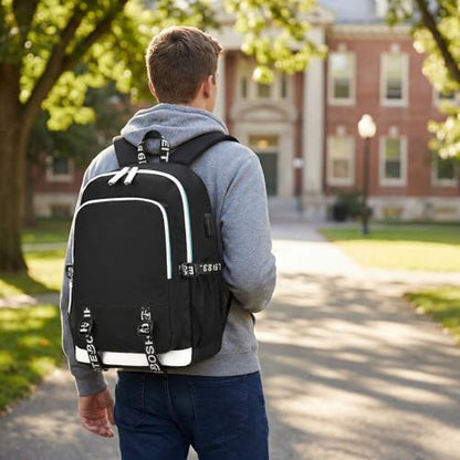 Soccer Player 7 Multifunction Sport Backpack Travel Laptop Football Fans Bag for Men Women (Earthy White - 3) - color: Earthy White - 3