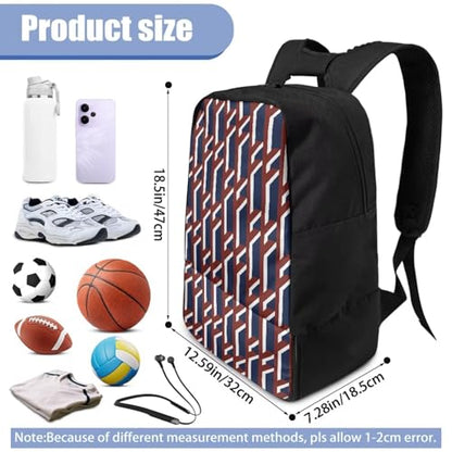18.5in Basketball Backpack Basketball Bag with Shoe Compartment & Ball Holder, Waterproof Bag for Soccer Volleyball - color: Geometric Abstract Print