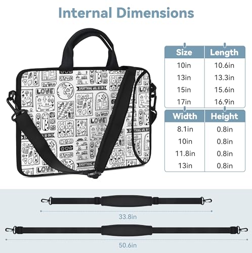 RICHEN Messenger Bag Carrying Case Sleeve with Handle Accessory Pocket Fits Laptops/Notebook/ebooks/Kids tablet/ipad (11-13.3 inch, Animal Cartoon) - color: Animal Cartoon, size: 11-13.3 inch