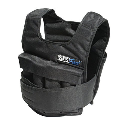 RUNmax Pro Weighted Vest 12lbs/ 20lbs/ 40lbs/ 50lbs/ 60lbs with Shoulder Pads Option - size: 20 lb, style: SHORT WITH SHOULDER PADS