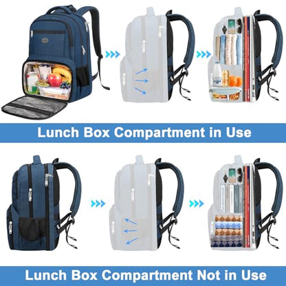 MATEIN Blue Insulated Backpack Cooler, 17 Inch Picnic Backpack for Mens - color: Blue, size: 17 Inch