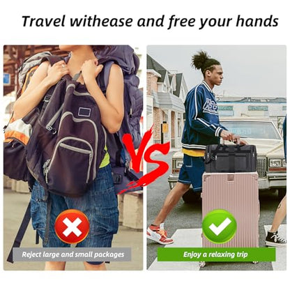 2 Pack Luggage Straps Bag Bungee,Adjustable Elastic Travel Belts for Add a Bag,Suitcase Strap for Attaching Extra Bags,Purse,Backpack,Handbag,Luggage Accessories (Black) - color: Black StyleA