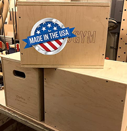 3 in 1 Plyo Box - 12"x14"x16" Flatpack Plyometric Box. New! Logo and Laser Letter Engraving Options!