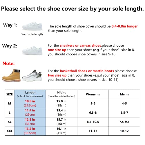 Waterproof Rain Boot Shoe Cover with Reflector Reusable & Foldable - color: Black#Thicked, size: Medium