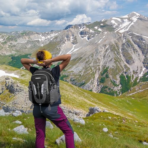 Hiking Backpack 30L Lightweight Travel Daypack Small Day Pack for Men Women Outdoor Camping Backpacking, Black - color: Black