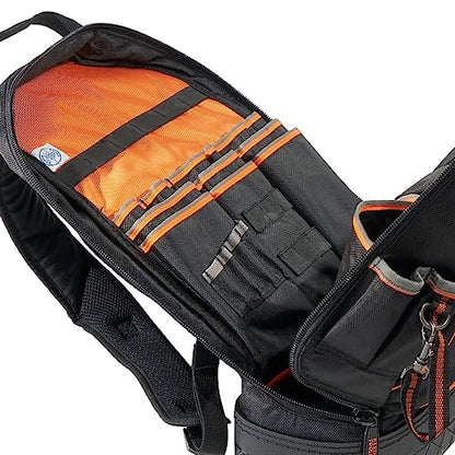 Klein Tools 80115 Backpack Kit with Tradesman Pro 39-Pocket Backpack and Electricians Pocket Knife, 2-Piece