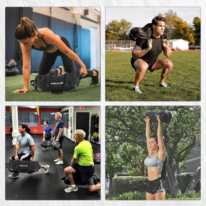 GarveeLife Workout Sandbag Unfilled - 5-200 LBS Heavy Duty Fitness Sandbag for Strength Training, Core & Full-Body Exercises | Adjustable Weight Home Gym - size: 5-25 LB