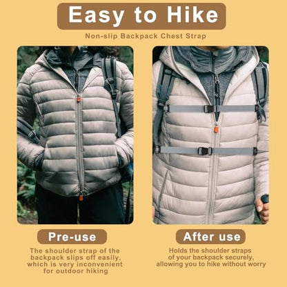 Outdoor Adjustable Sternum Strap for Backpack, Camping Hiking Backpack Straps With Quick Release Buckle(NeonGreen, 1pcs) - color: Neongreen 1pcs