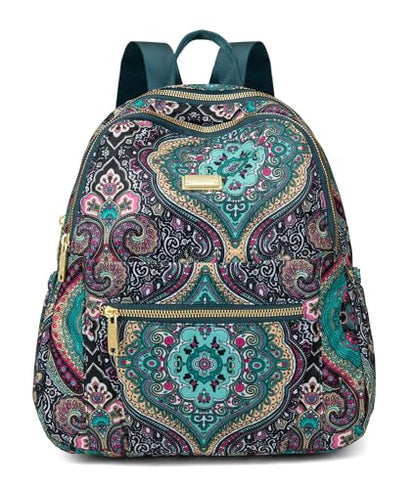 Pealwel Mini Backpack Purse for Women,Small Nylon backpacks for Ladies Backpacks Women Anti Theft Travel Bag (Bohemian) - color: Bohemian