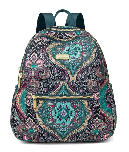 Pealwel Mini Backpack Purse for Women,Small Nylon backpacks for Ladies Backpacks Women Anti Theft Travel Bag (Bohemian) - color: Bohemian